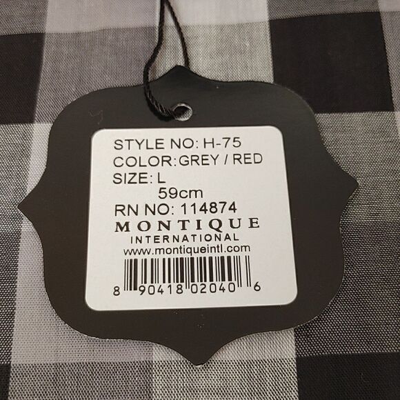 MONTIQUE MENS GREY MATCHING GROSGRAIN RIBBON RED BOTTOM WOOL FELT DRESS HAT H75 - Picture 8 of 8